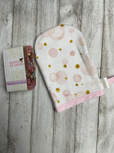 Gant de douche enfant Bulles roses